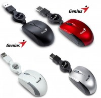 Mouse Genius Micro Traveler Usb Retractil 1200 Dpi